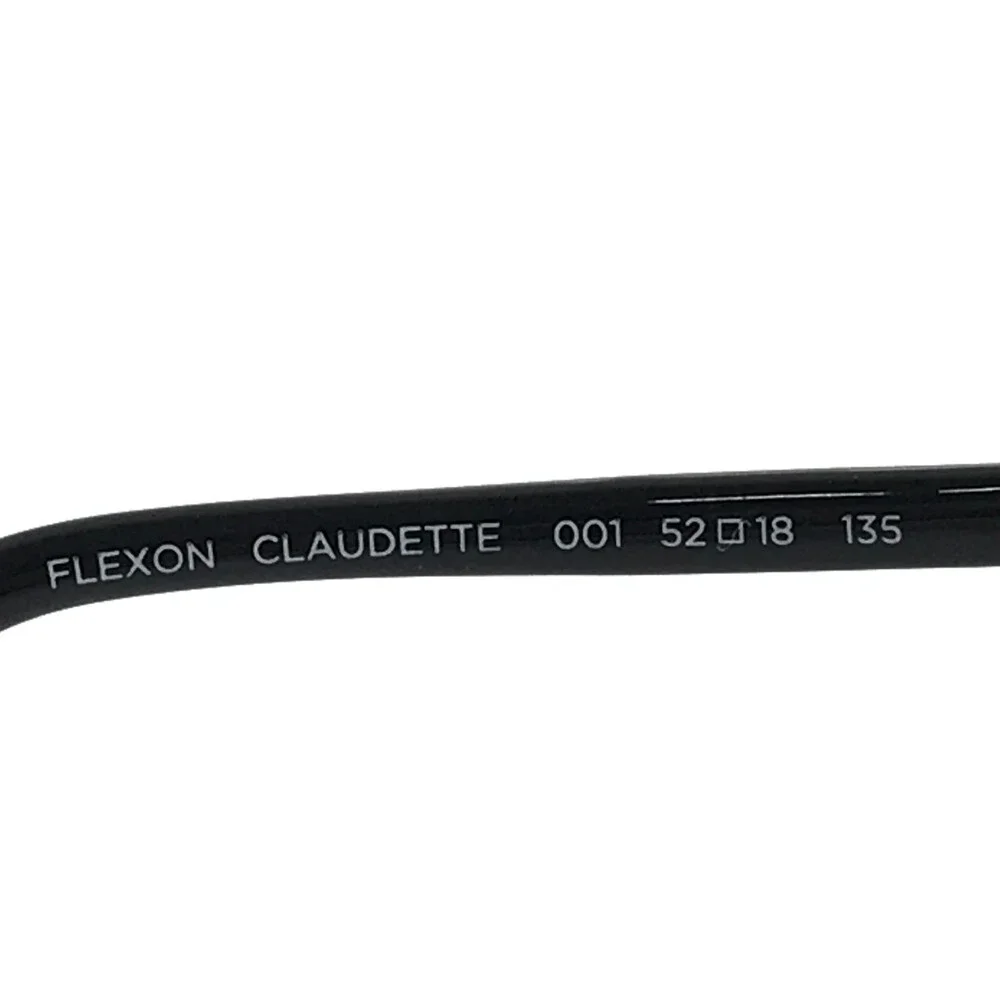 Flexon Eyeglasses Frames CLAUDETTE 001 Black Gold Cat Eye Full Rim 52-18-135